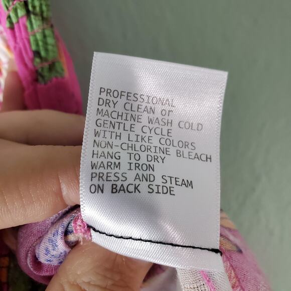 Rachel Zoe Womens Pink Floral Pattern Slit Maxi Skirt Size Medium - Picture 7 of 7